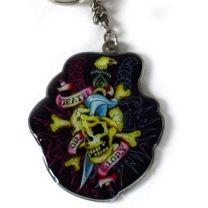 Ed Hardy Skull Keychain